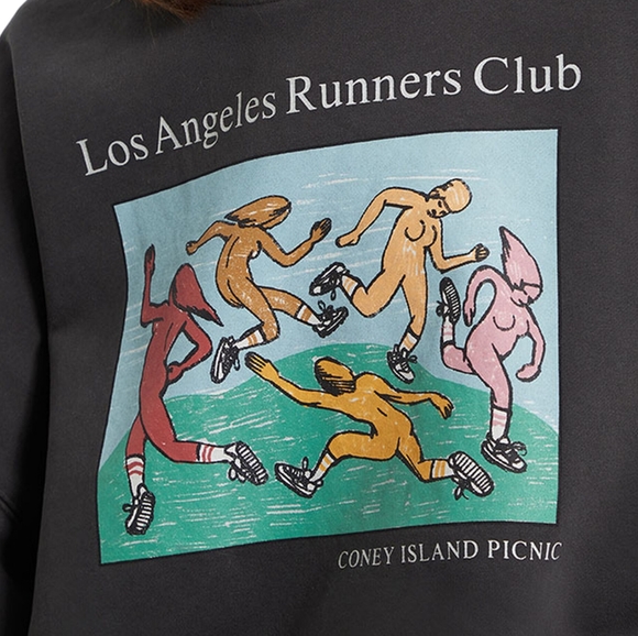 BNWOT Coney Island Picnic LA Runners Club Crewneck Sweatshirt - Picture 2 of 5